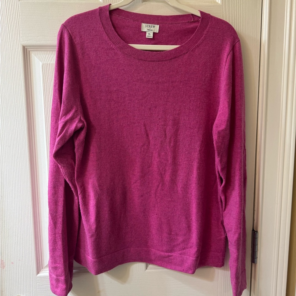 J. Crew Raspberry Knit Sweater XL